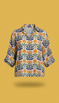 Marigold Motif Resort Blouse